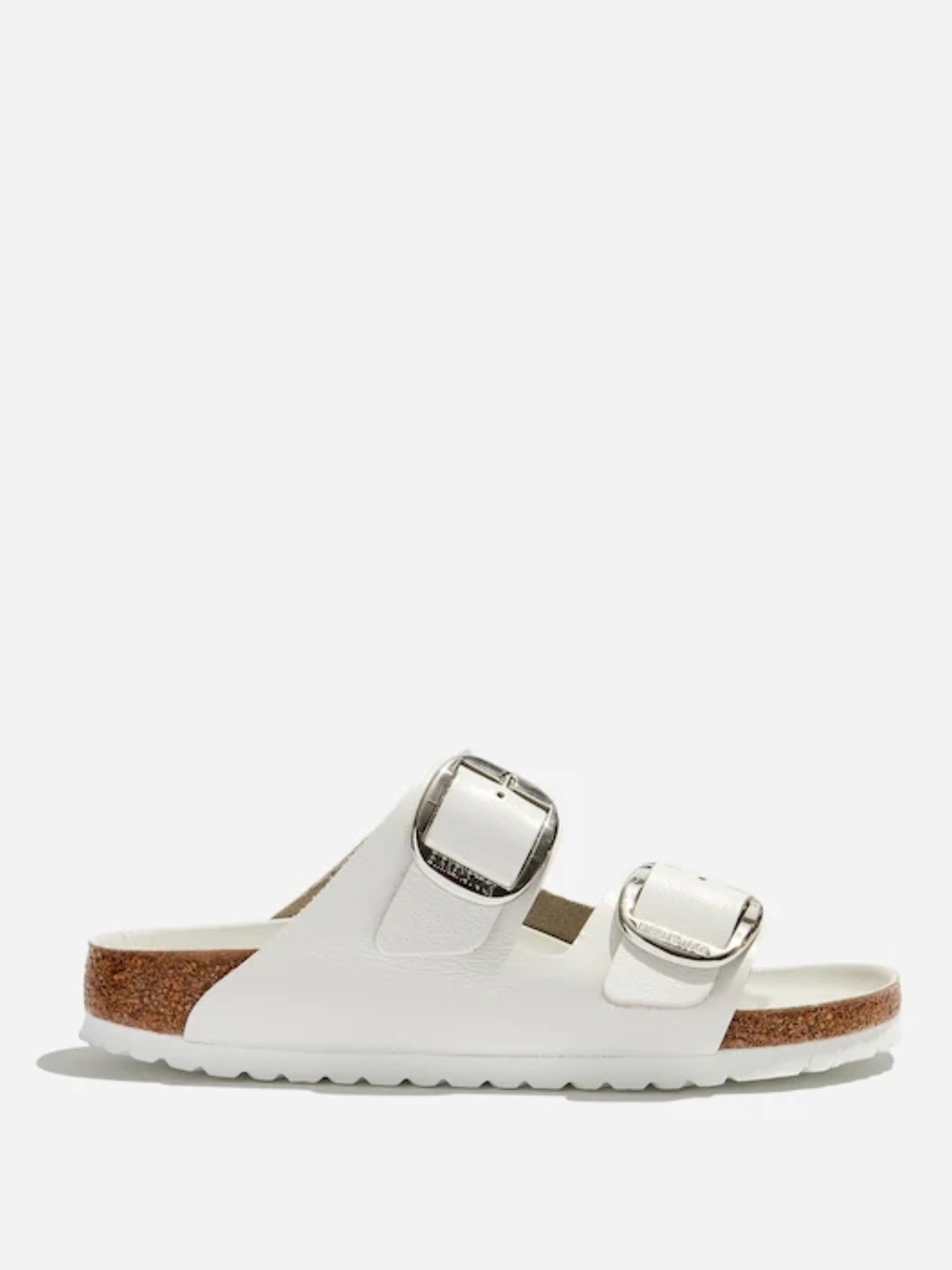 New! Birkenstock Big Buckle Arizona Sandals in White Leather EU 41